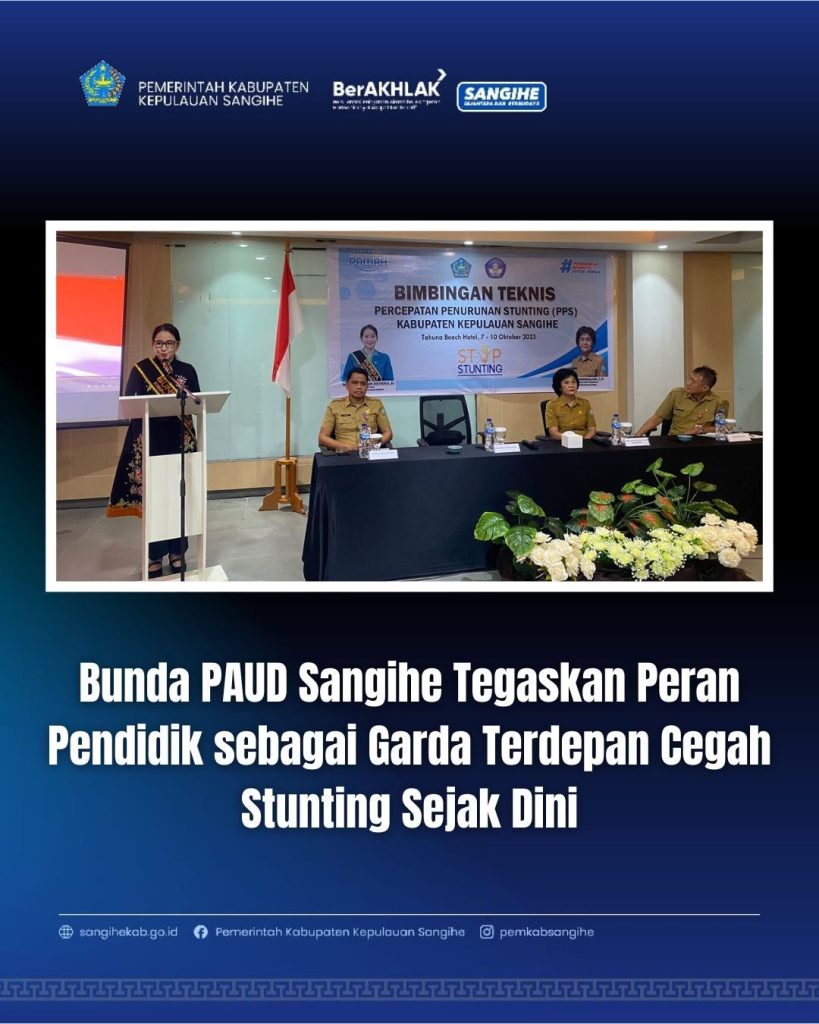 Bunda PAUD Sangihe Tegaskan Peran Pendidik sebagai Garda Terdepan Cegah Stunting Sejak Dini