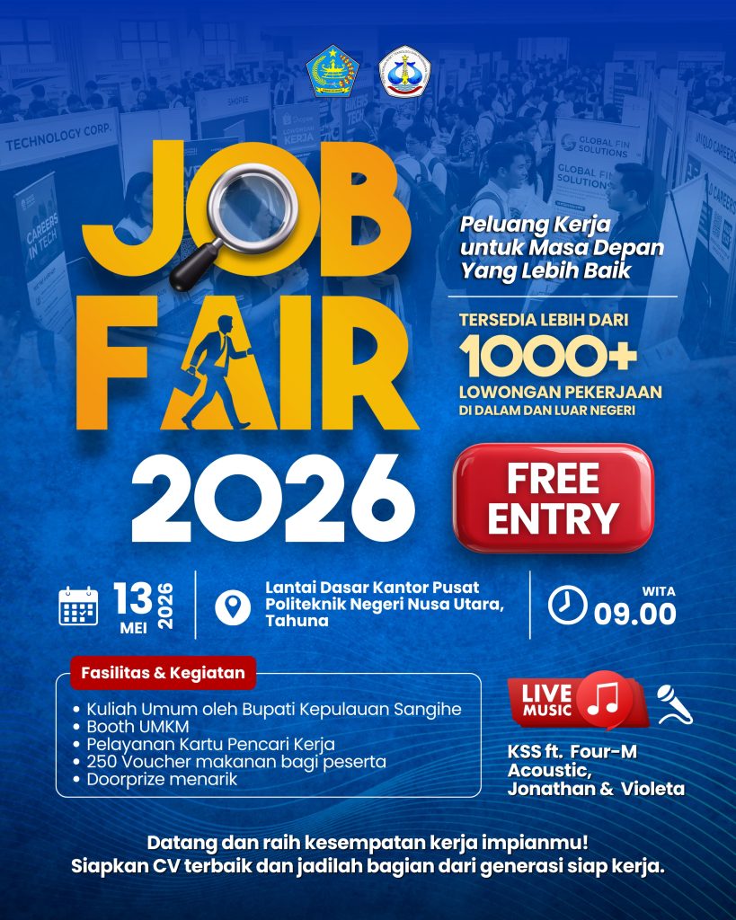 JOB FAIR 2026 Hadir di Tahuna, Buka Lebih dari 1.000 Peluang Kerja untuk Generasi Siap Kerja
