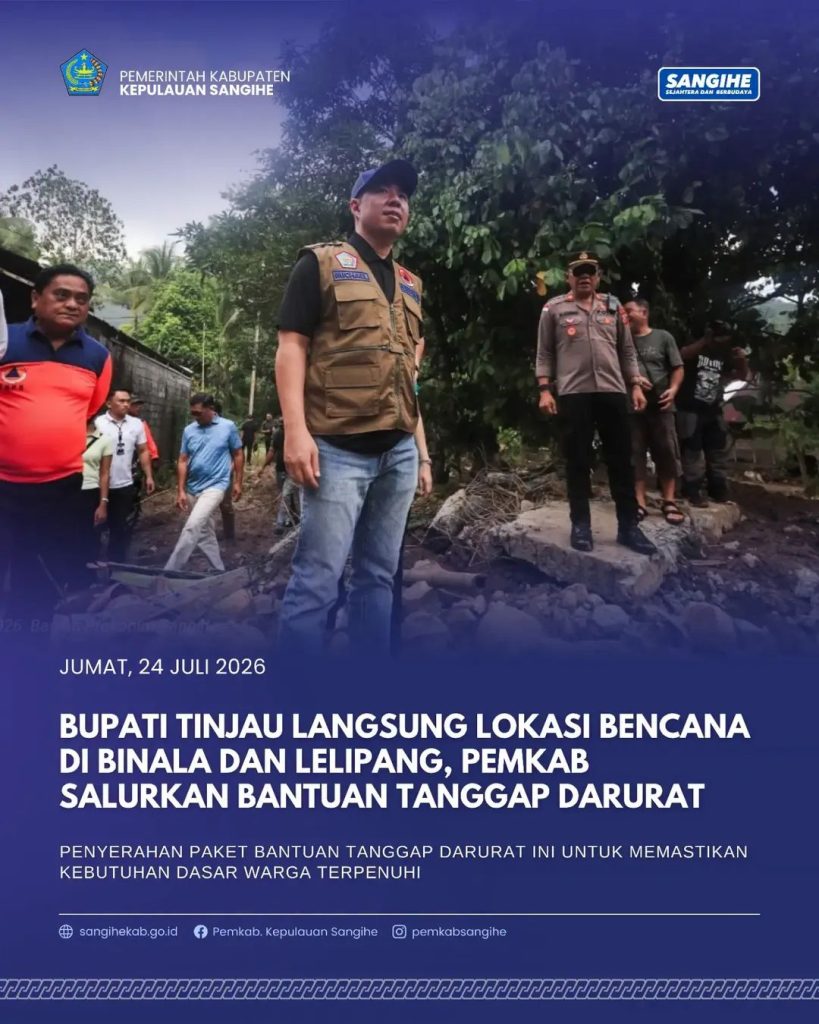 Bupati tinjau langsung lokasi bencana di binala dan lelioang, Pemkab salurkan bantuan tanggap darurat