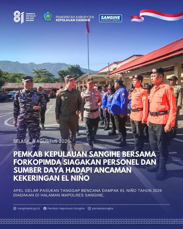 Pemkab Kepulauan Sangihe bersama Forkopimda siagakan personil dan sumber daya hadapi ancaman kekeringan El Nino