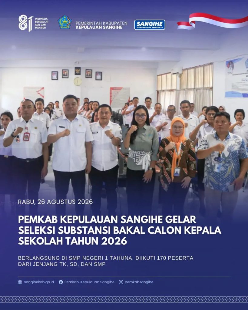 Pemkab Kepulauan Sangihe gelar seleksi substansi bakal calon kepala Sekolah Tahun 2026